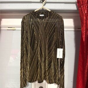 Elegant Black and Gold Women's Top